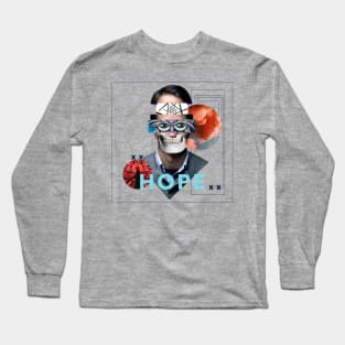 Surreal Hope Worlds Face Modern Art with a Hidden Message Long Sleeve T-Shirt